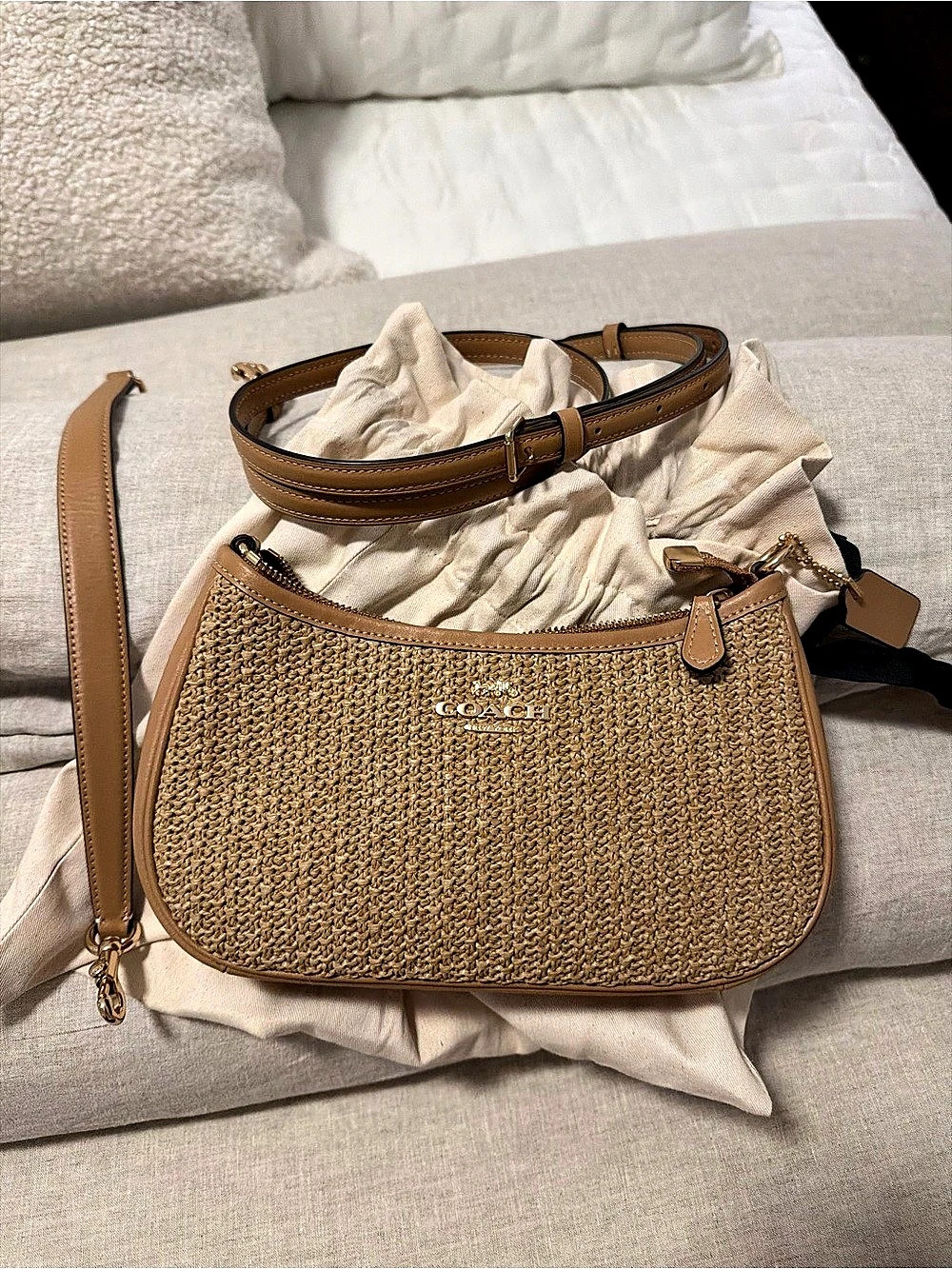 Coach Raffia Shoulder Bag